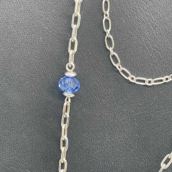 Kenneth Cole Multi-Strand Chain Pendant Necklace Silver Tone 19 to 22 Inches - Picture 6 of 6